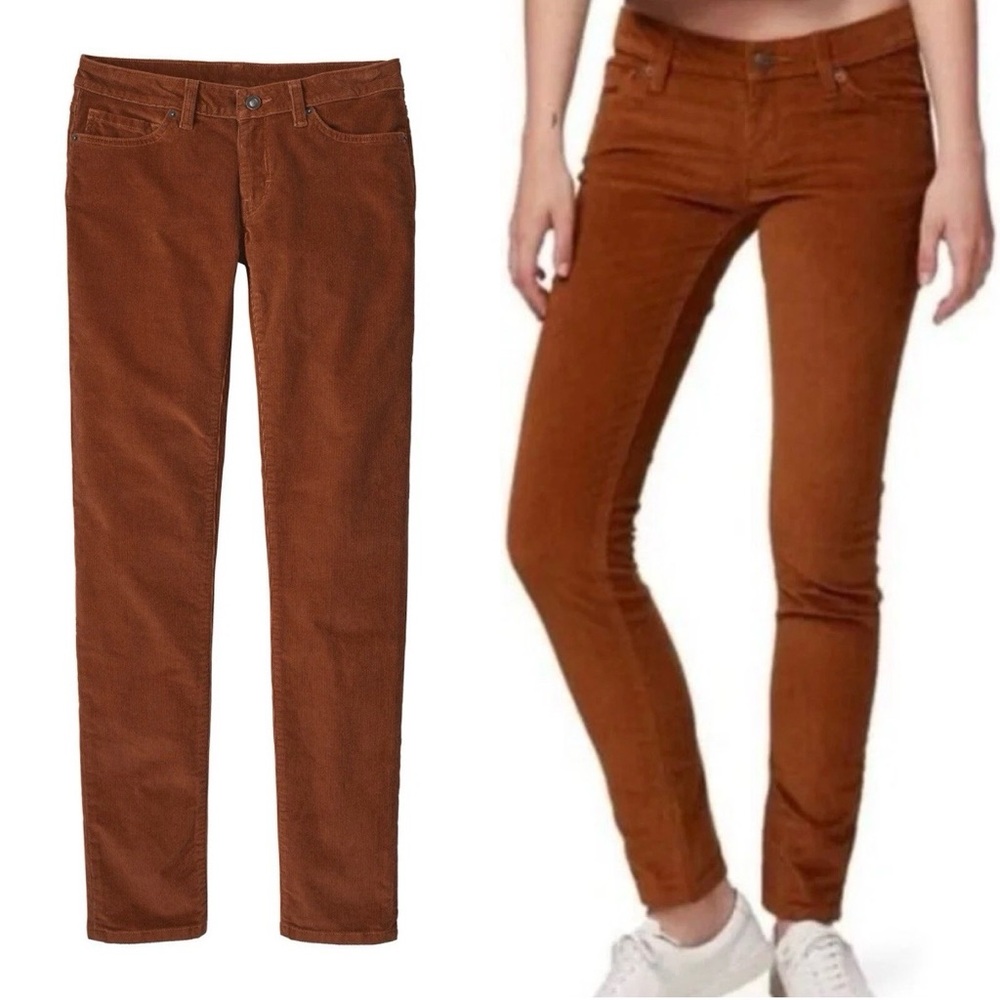 Patagonia Organic Cotton fitted corduroy pants rust size 28